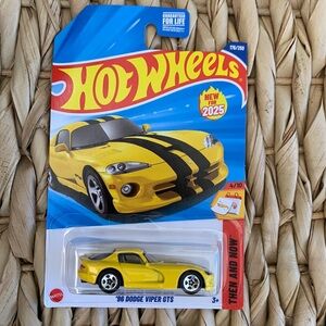 96 Dodge Viper GTS Hot Wheels 1996 Yellow  Car HotWheels Mattel 2025 Casting New